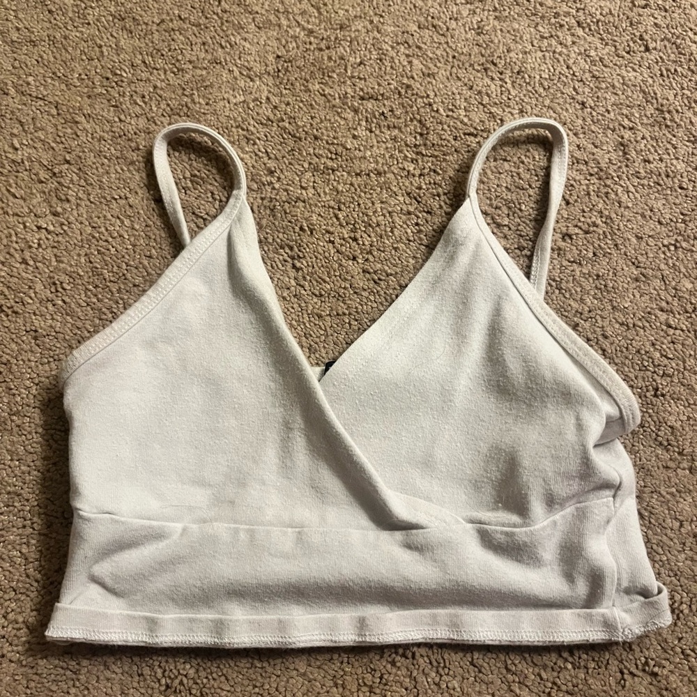 White cropped tank top